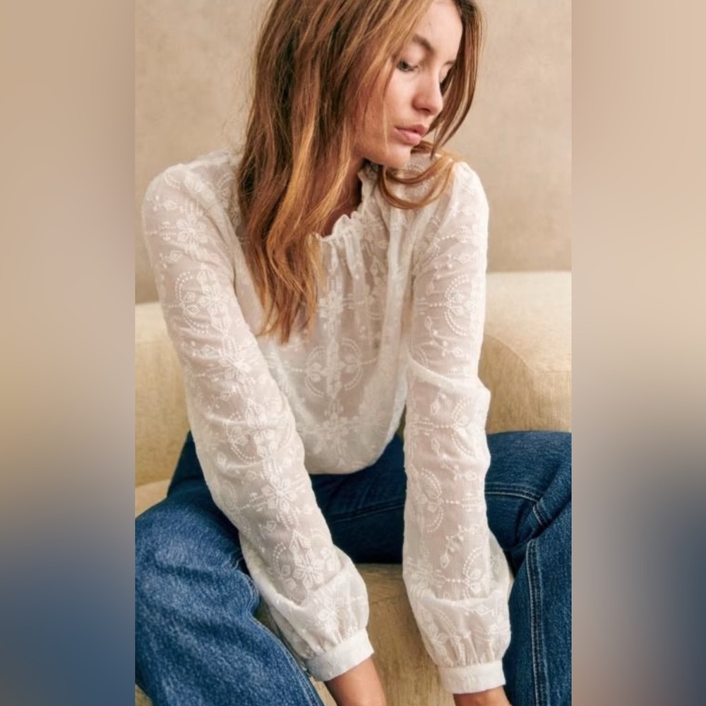 Sézane Valentin Blouse Ecru 38